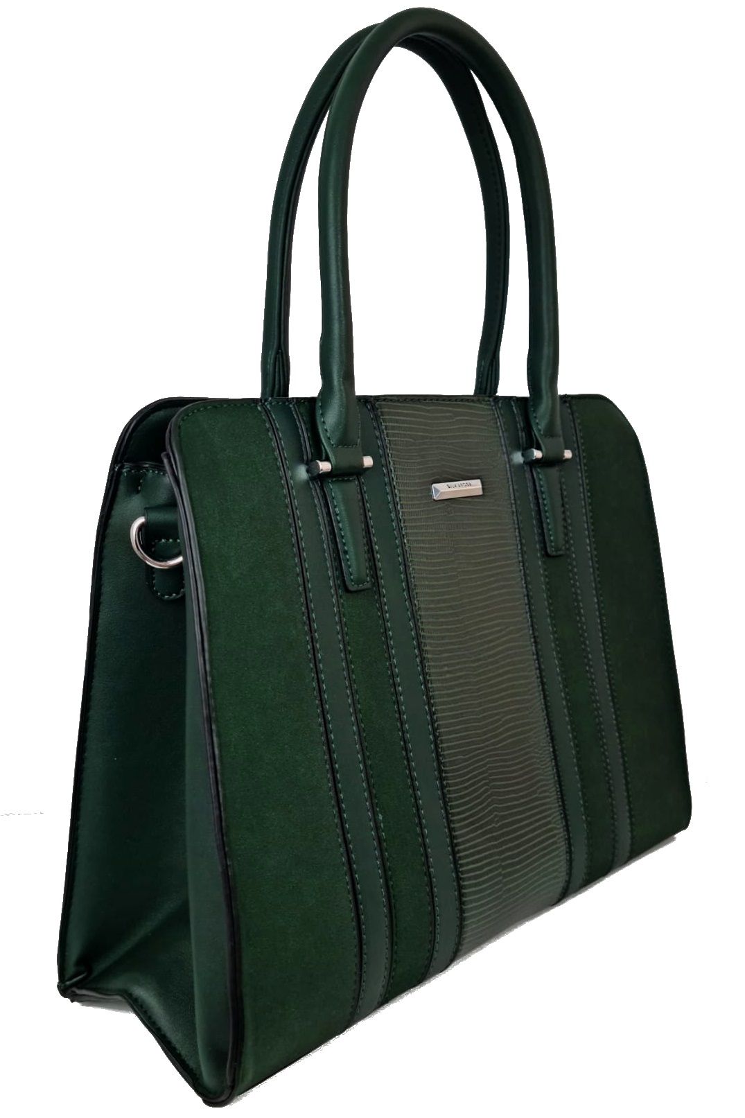 Geantă office SR8107 din piele ecologică verde - imagine 2