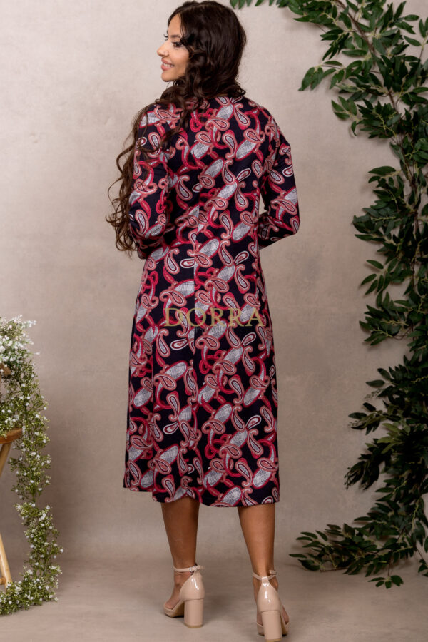 Rochie midi Universe din jerse de bumbac cu imprimeu paisley - imagine 2